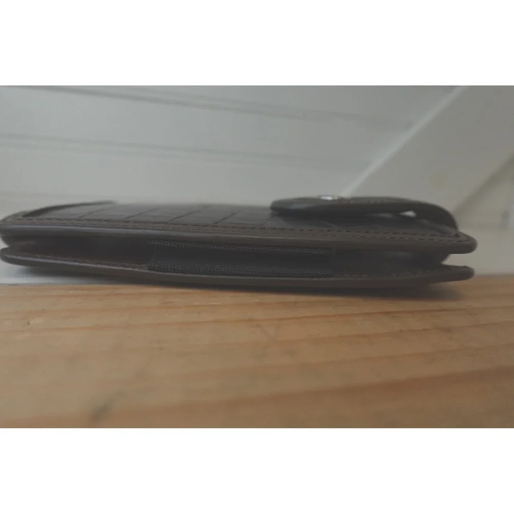 Ariat Black Croc Print Chocolate Trim Large Cell Phone Case Magnet Flap *NO CLIP